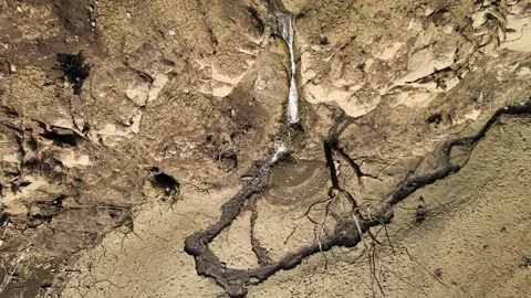 Waterfall in arid land Stock Footage 226766690