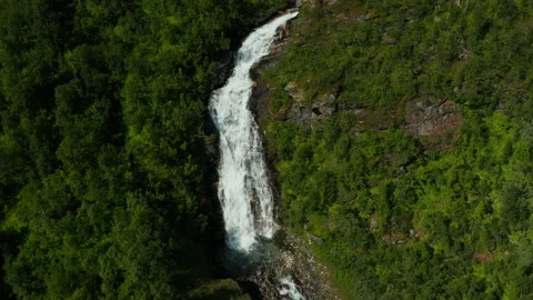 Waterfall around in Norway Video stock 150184689