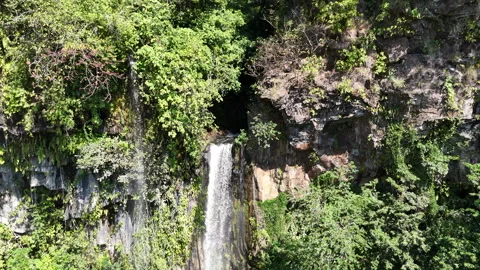 Waterfall ascending gorgeous Stock Footage 261982324