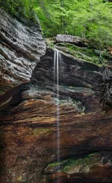 Waterfall at Ash Cave Stock Photos