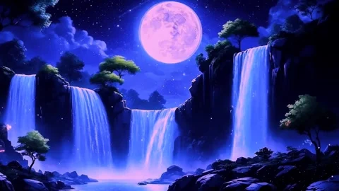 Waterfall atmosphere in the mountains Stock Footage 272510345