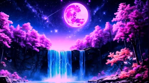 Waterfall atmosphere in the mountains Video stock 272699976