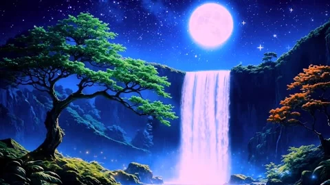 Waterfall atmosphere in the mountains Video stock 272702753