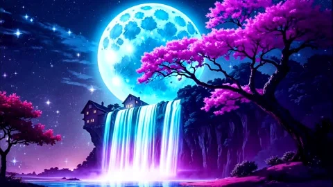 Waterfall atmosphere in the mountains Video stock 272702756