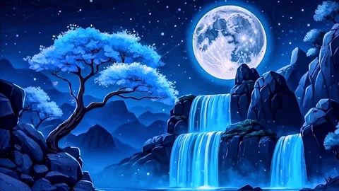 Waterfall atmosphere in the mountains Video stock 272702774