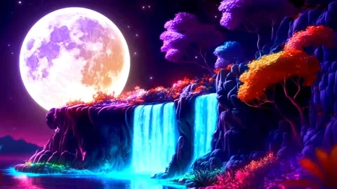 Waterfall atmosphere in the mountains Video stock 273111099