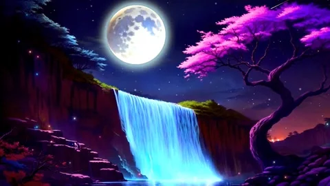 Waterfall atmosphere in the mountains Video stock 273118194