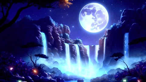 Waterfall atmosphere in the mountains Video stock 273121642