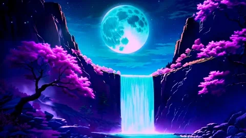 Waterfall atmosphere in the mountains Video stock 273121678