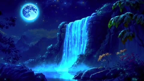 Waterfall atmosphere in the mountains Stock Footage 279768307