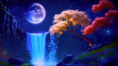 Waterfall atmosphere in the mountains Stock Footage 279769184