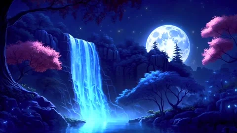 Waterfall atmosphere in the mountains Stock Footage 279769770