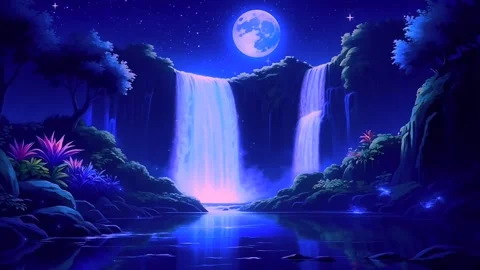 Waterfall atmosphere in the mountains Stock Footage 279947761