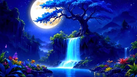 Waterfall atmosphere in the mountains Stock Footage 280330118