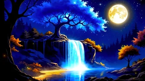 Waterfall atmosphere in the mountains Stock Footage 281035477