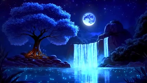 Waterfall atmosphere in the mountains Stock Footage 281284124