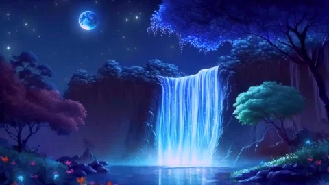 Waterfall atmosphere in the mountains Stock Footage 281284590