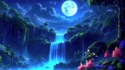Waterfall atmosphere in the mountains Stock Footage 281472254