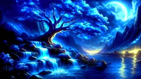 Waterfall atmosphere in the mountains Stock Footage 281472897