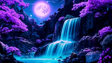 Waterfall atmosphere in the mountains Stock Footage 281473178