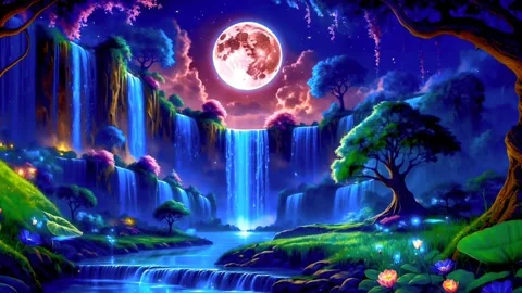 Waterfall atmosphere in the mountains Stock Footage 284713139