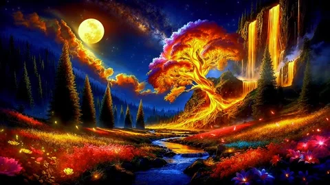 Waterfall atmosphere in the mountains Stock Footage 287375218