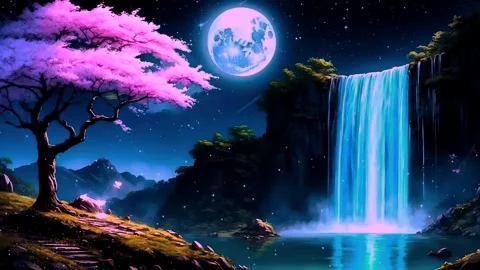 Waterfall atmosphere in spring Stock Footage 272512776