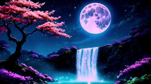 Waterfall atmosphere in spring Video stock 272532935