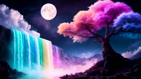 Waterfall atmosphere in spring Video stock 272532951