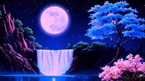 Waterfall atmosphere in spring Video stock 272549451