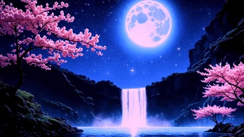 Waterfall atmosphere in spring Video stock 272549475