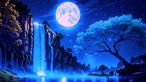 Waterfall atmosphere in spring Video stock 272702749