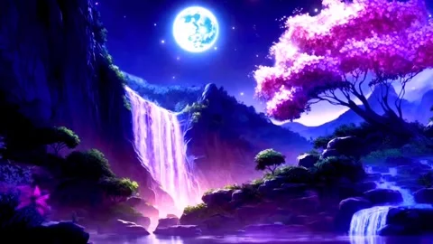 Waterfall atmosphere in spring Video stock 273030727