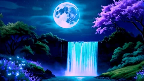 Waterfall atmosphere in spring Video stock 273039824