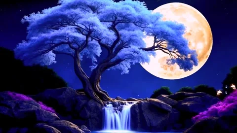 Waterfall atmosphere in spring Stock Footage 280554711