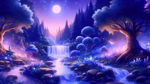 Waterfall atmosphere in spring Stock Footage 280555340