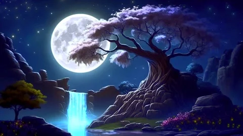 Waterfall atmosphere in spring Stock Footage 282927989