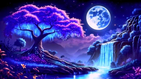 Waterfall atmosphere in spring Stock Footage 282929769