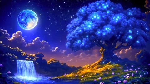 Waterfall atmosphere in spring Stock Footage 282931437