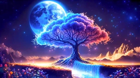 Waterfall atmosphere in spring Stock Footage 283150084