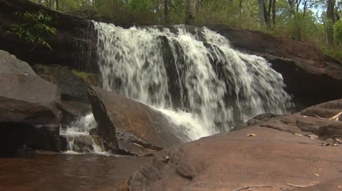 Waterfall In Australian Bush Stock Footage 35174730