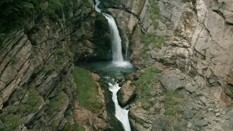 Waterfall Austria, moving down Stock Footage 250334119