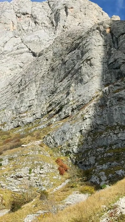 Waterfall in the autumn mountains. Stock Footage 254116099