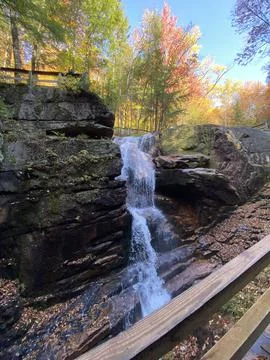 Waterfall in Autumn Stock Photos