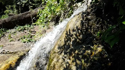 Waterfall in Aymerich Park Stock Footage 202087845