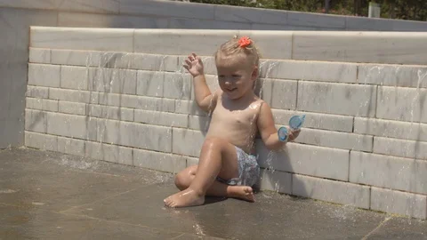 Waterfall for a baby Stock Footage 115085547