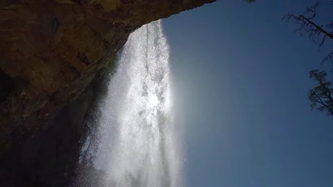 Waterfall in back light Stock Footage 79566272