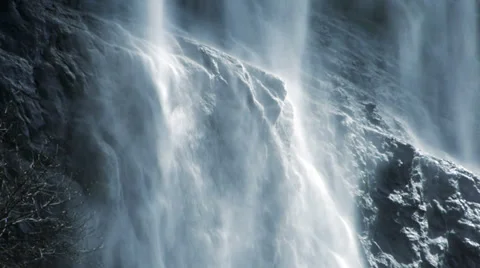 Waterfall background. spring water. source. fresh clean.waterfall slow motion Video stock 38164995