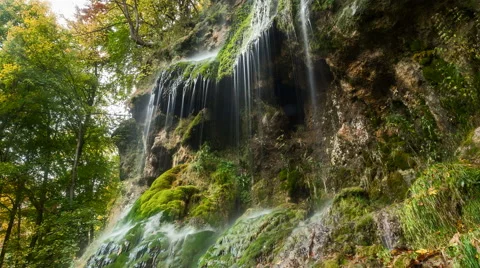 Waterfall in Bad Urach Video stock 56137231