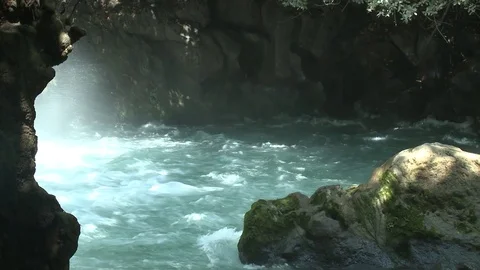 Waterfall of Banias Spring. Hermon. Golan. Israel. 206-0544-01 Stock-Footage 78774940